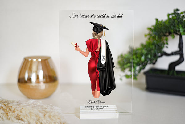 Looking for a unique and thoughtful graduation gift to celebrate a loved one&#39;s achievement in law school? Look no further than our custom law-themed wall art! This beautiful piece is designed with intricate details and features a girl graduation.