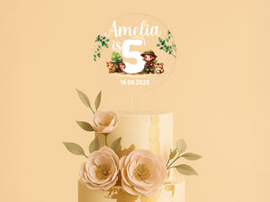 a wedding cake with flowers on top of it