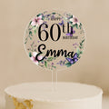 a birthday cake with a happy 60th birthday cake topper