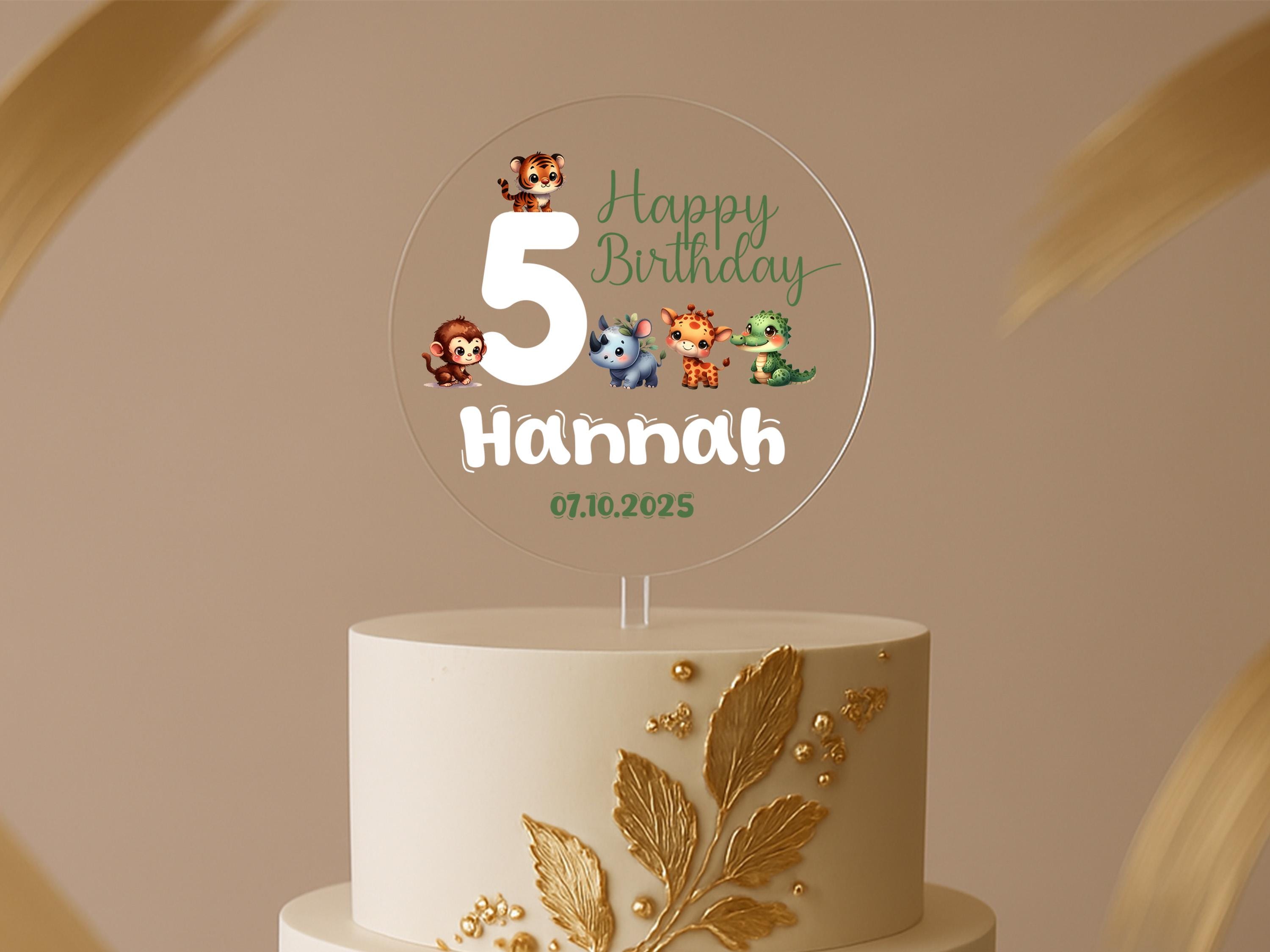 Wild one birthday cake with personalised topper for boys or girls
