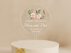 Personalised Wedding Anniversary Cake Sign – 50 Years Together