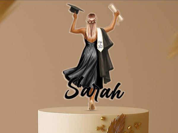 Personalized Graduation Cake Topper: Class of 2025, Acrylic Keepsake