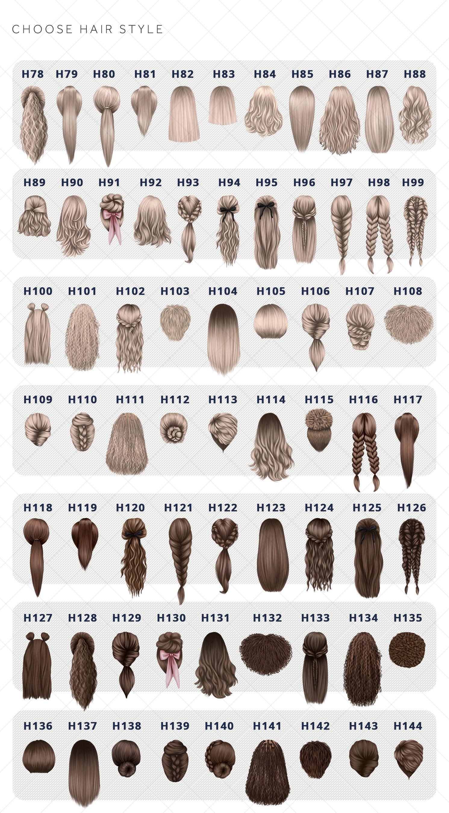 a collection of various hairstyles, each with its own unique style and characteristics. The hairstyles include braids, buns, and other intricate and creative styles that can be styled in different ways. The image is a collage of multiple images showcasing a diverse range of hairstyles, providing a visual representation of the different options available for styling one's hair.