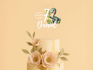 a birthday cake with flowers on top of it