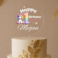 Custom rainbow unicorn cake decoration for girls first birthday