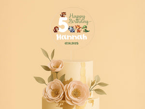 a birthday cake with flowers on top of it