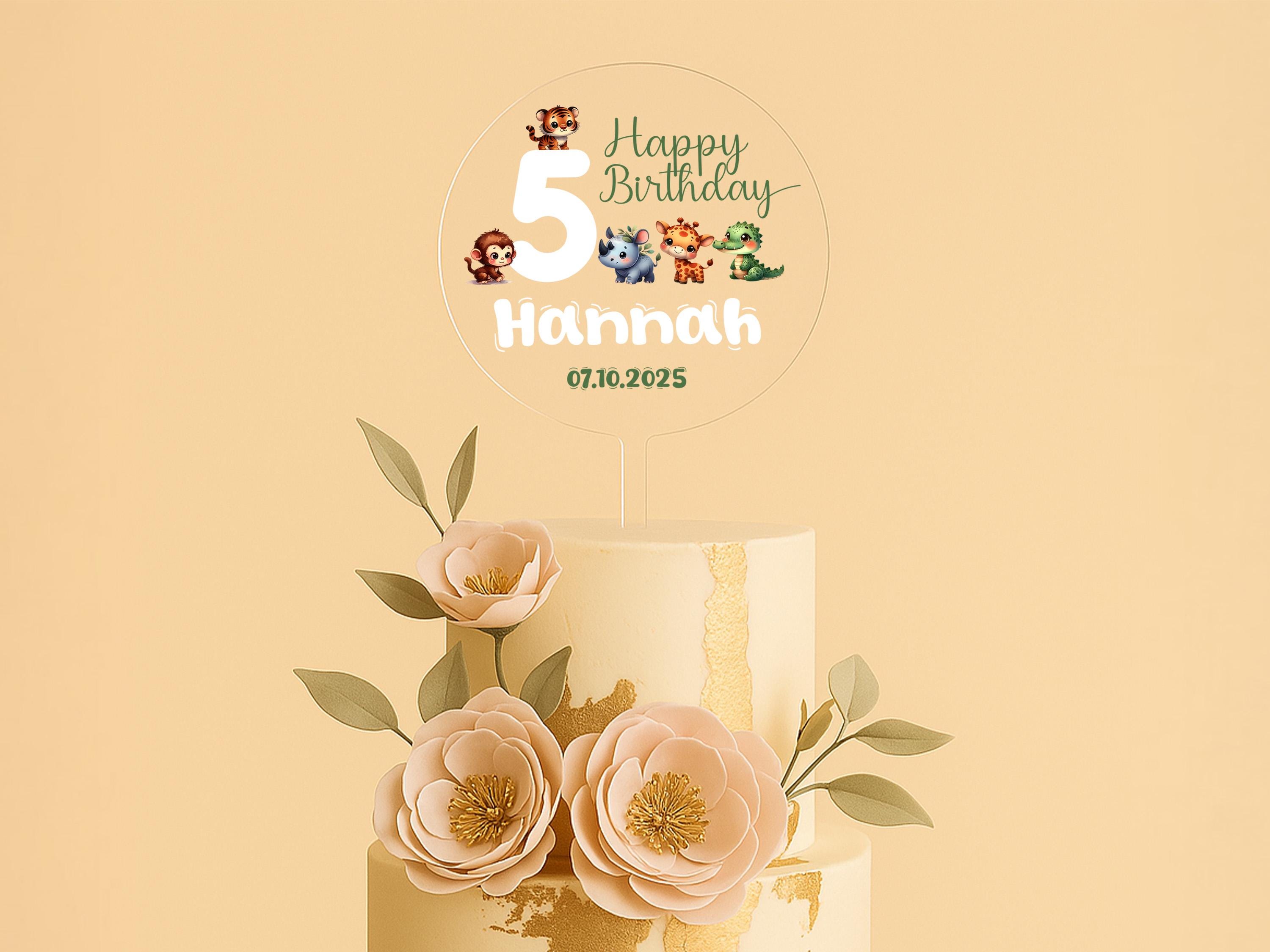 a birthday cake with flowers on top of it