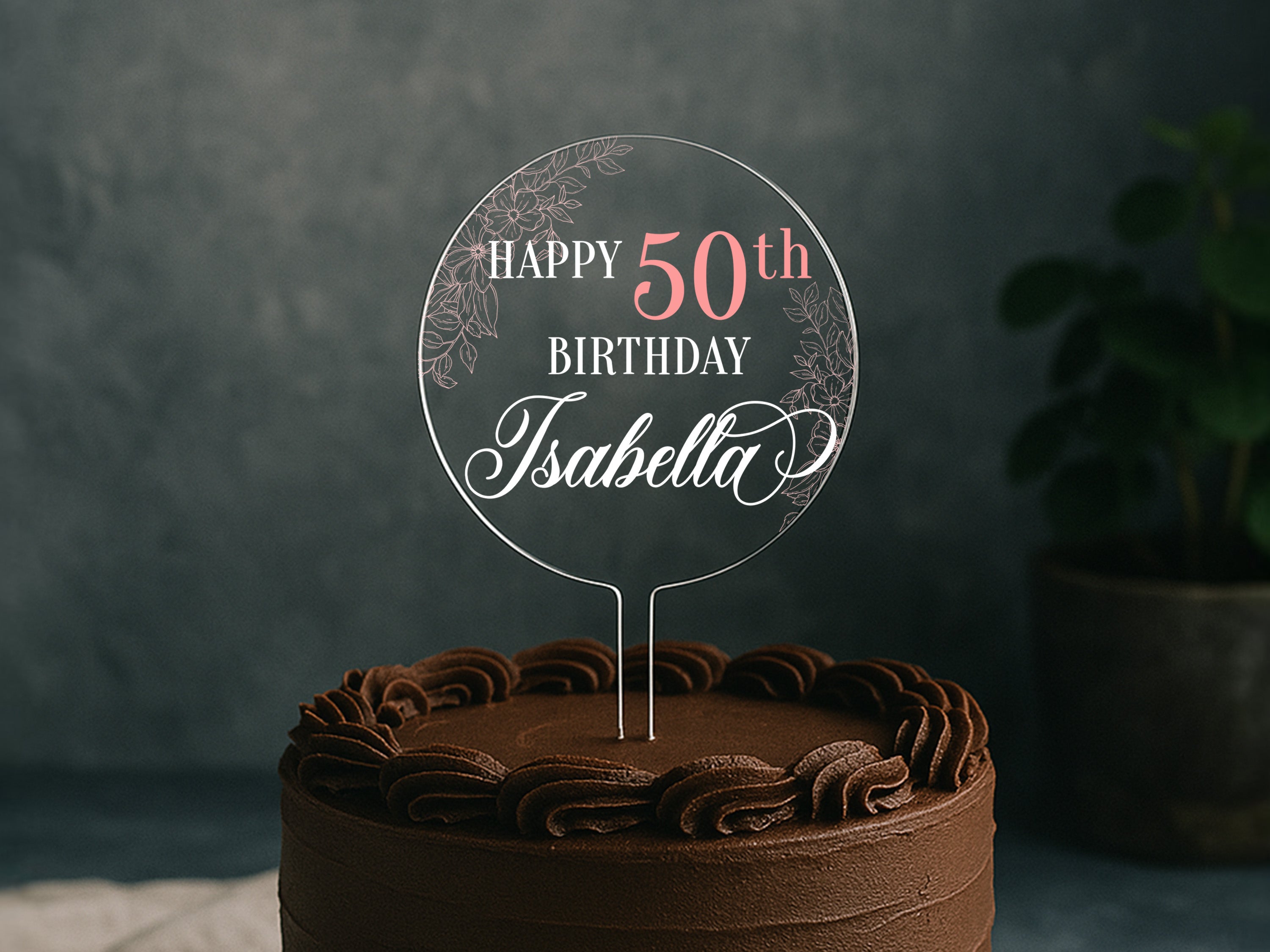 a chocolate cake with a happy birthday sign on top
