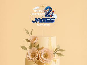 a birthday cake with flowers on top of it