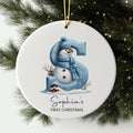 Personalized Baby's First Christmas Name Ornament 2024, Custom New Baby Gift, 1st Initial Ornament, Baby Shower gift,Baby Name Xmas Ornament