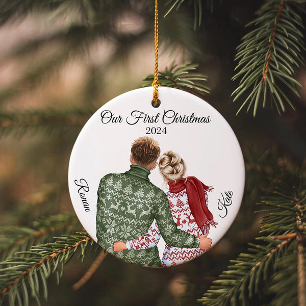 Our first Christmas ornament, Mr & Mrs Our First Christmas Ornament, Personalised Couple Christmas Tree Bauble, First Christmas Married Gift