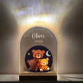 Personalized Baby Bear Night Light with Name and Date, Cute Animals LED Lamp, Baby Shower Gift, Nursery Decor, Newborn Gift for Kids Bedroom