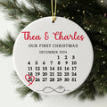 Engaged Ornament, Custom Engagement Ornament, Announcement Engagement Gift, Couples Ornament, She Said Yes Ornament, The Day She Said Yes