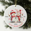 Engagement Christmas Ornament, Personalized First Christmas gift, 2024 Engaged Christmas Gift,Custom Engagement Holiday Keepsake for Couples