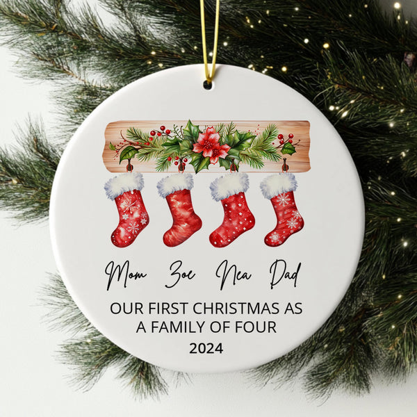 Personalized Family Christmas Baubles, Custom Family Ornament, Unique Christmas Tree Decor, Xmas Keepsake Decor, Holiday Gifts for Family