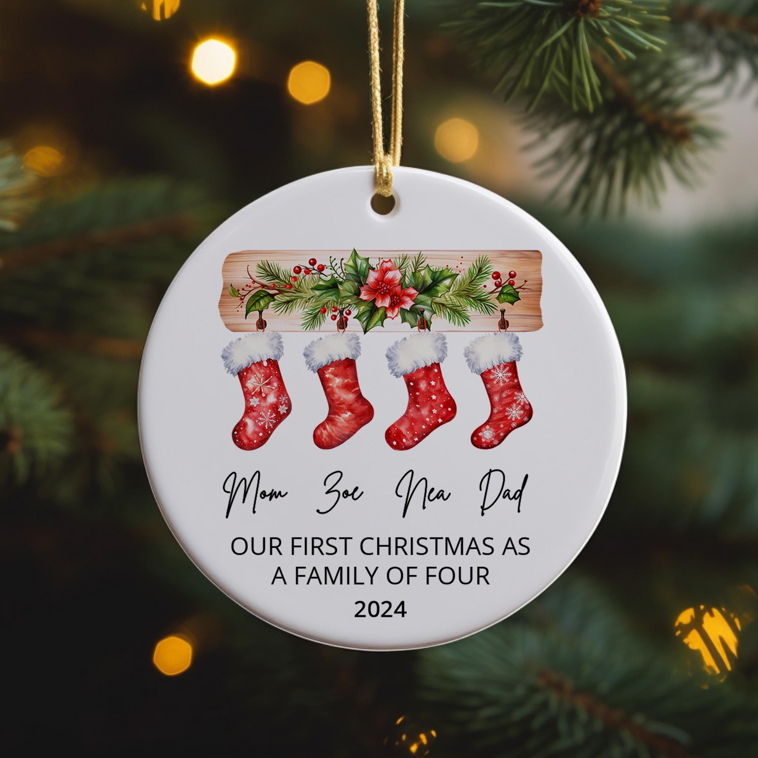 Personalized Family Christmas Baubles, Custom Family Ornament, Unique Christmas Tree Decor, Xmas Keepsake Decor, Holiday Gifts for Family