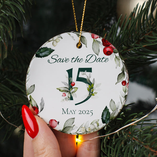 Save the date Christmas ornaments, First 1st Christmas as Mr & Mrs, save the date bauble, Save the date ornament, Wedding Gifts, Couple Gift