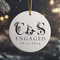 First Christmas Engaged Ornament, Personalized Engaged Ornament,Our First 1st Christmas Couple Ornament,First Christmas engagement Ornaments