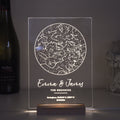 Personalized Constellation Chart Lamp - Custom Star Map Night Light - Unique Gift for Couples