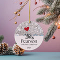 Personalized Engaged Location Ornament - Unique Gift for Newlyweds, Our First Christmas & Anniversary Keepsake for Him, Announcement Gift