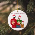 Our First Family Christmas Ornament, Pet Family Bauble, Boyfriend Girlfriend Bauble, Pet Family ornament, Our First 1st Christmas Ornament