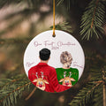 Our First 1st Christmas Couple Ornament, First Christmas Together Ornaments, Personalised Photo Couple Christmas Tree Bauble, 2024 Gifts
