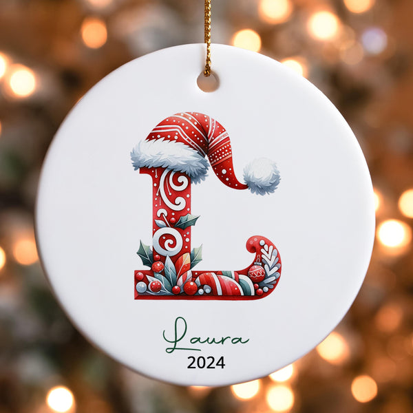 Personalized Baby's First Christmas Ornament with Custom Name and Year – Unique Keepsake Gift for Newborns and Parents