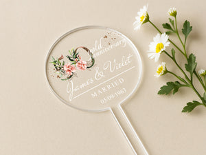 a close up of a magnifying glass with flowers