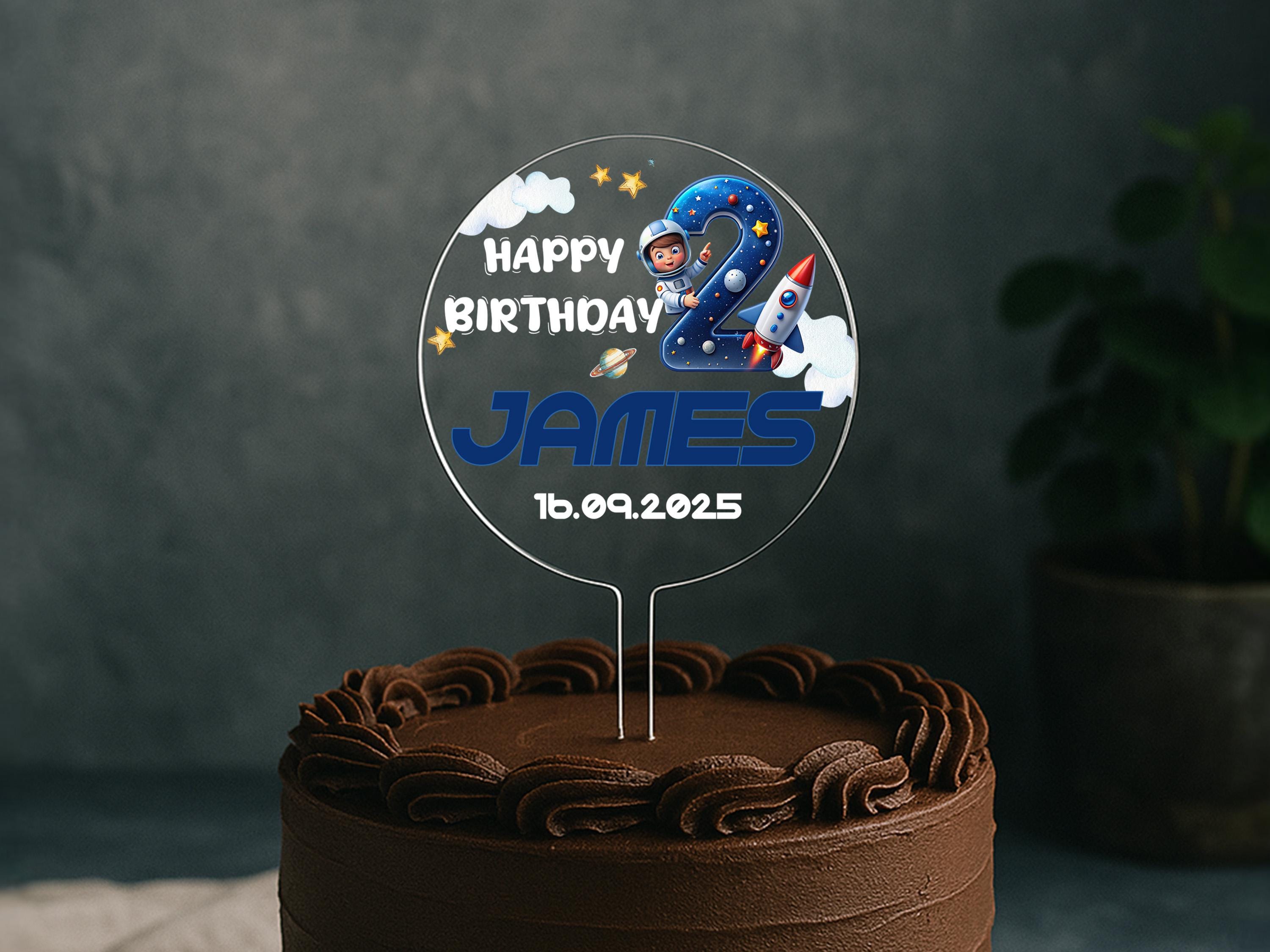 a cake with a happy birthday sign on top of it