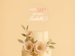 a birthday cake with flowers on top of it
