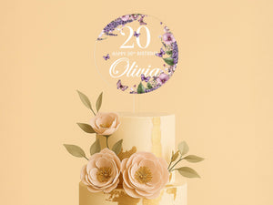 a birthday cake with flowers on top of it