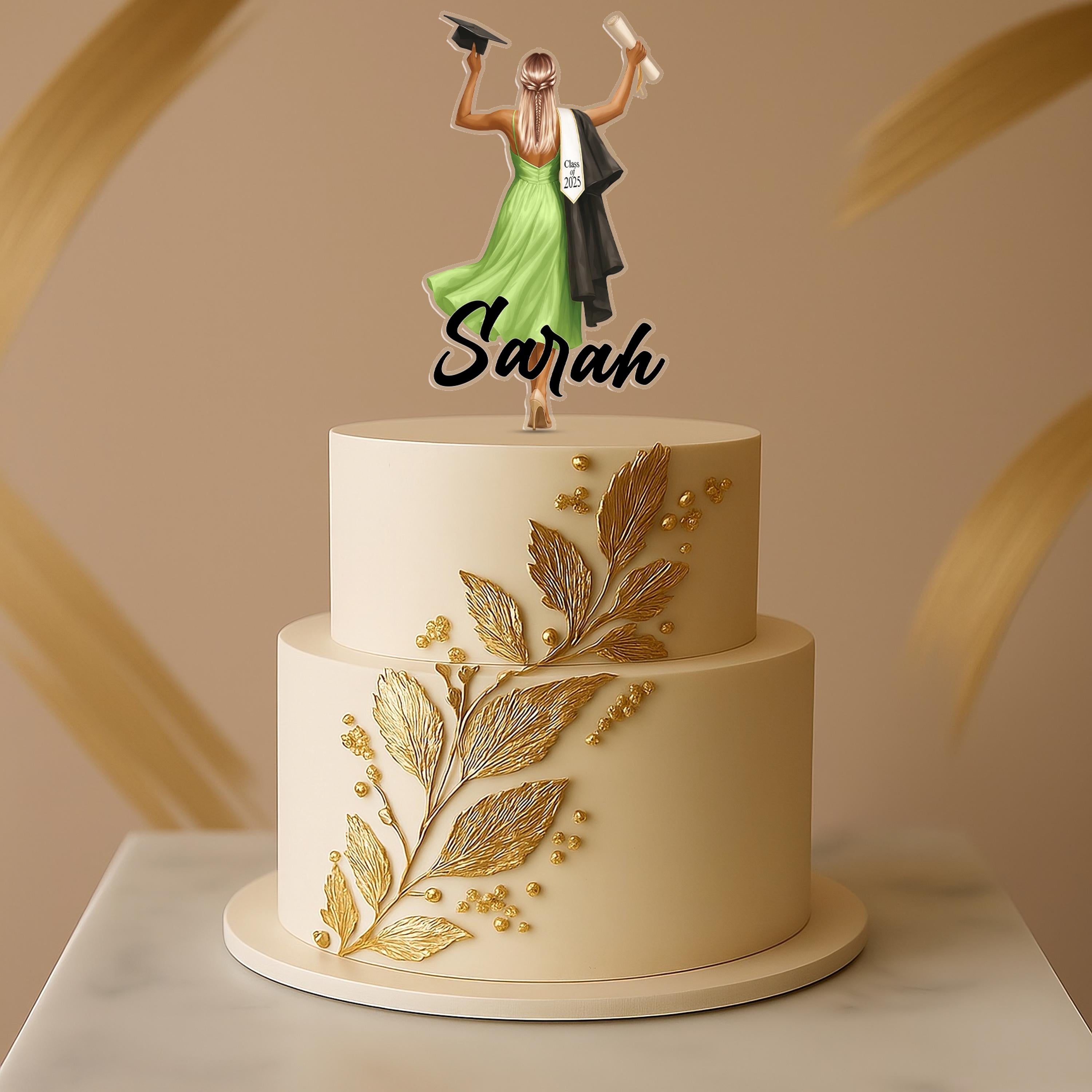 Personalized Graduation Cake Topper: Class of 2025, Acrylic Keepsake
