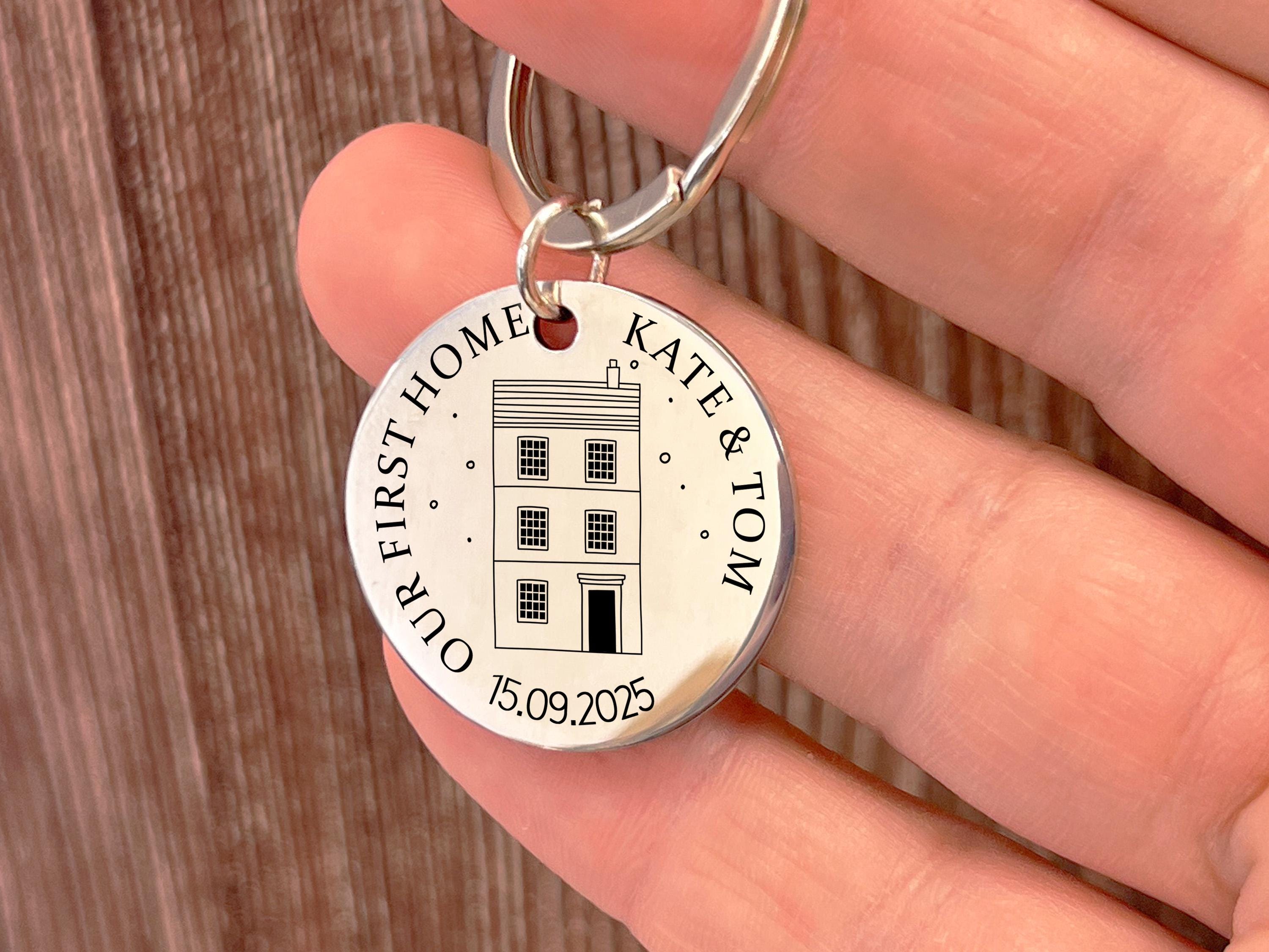 Our first home keyring for housewarming celebration