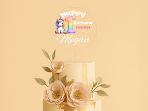 a birthday cake with flowers on top of it