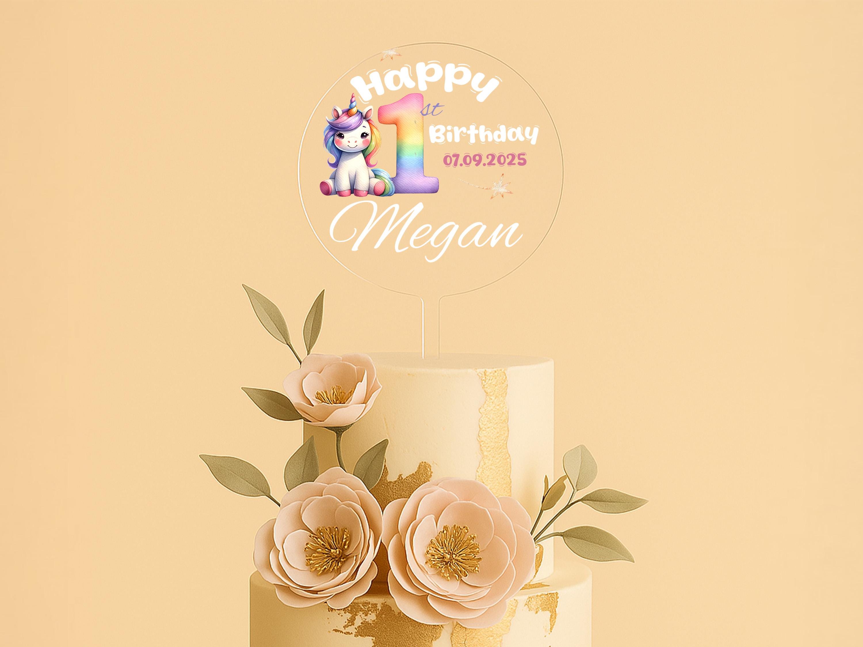 a birthday cake with flowers on top of it