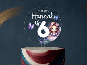 a close up of a cake with a cake topper