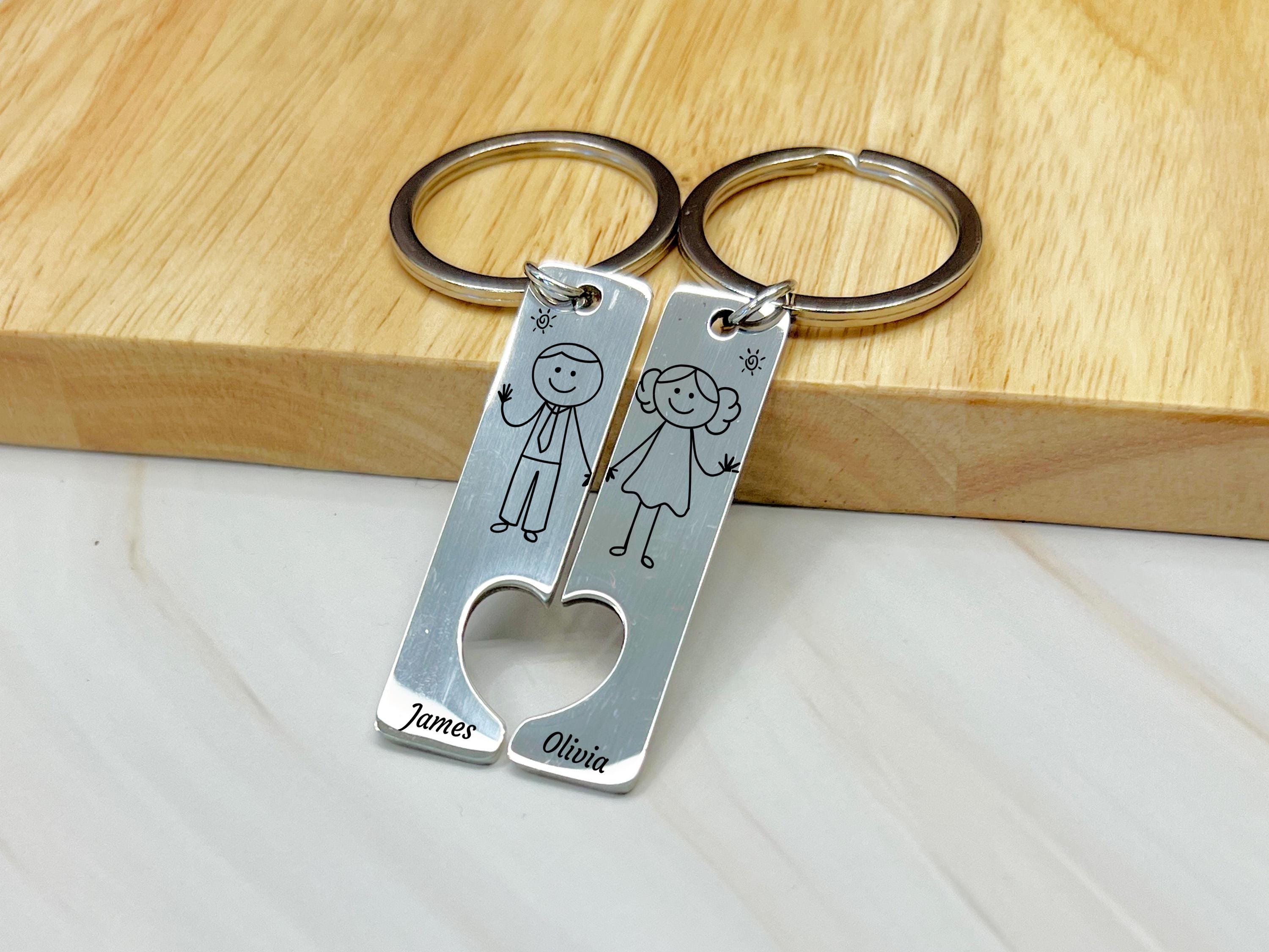 a pair of scissors with a couple drawn on them