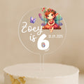 Personalised fairy cake topper with name and age