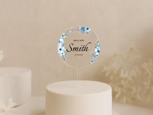 Anniversary Cake Topper with Mr & Mrs Design – Romantic Gift Idea
