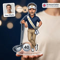 Golf Birthday Caricature Standee & Cake Topper | 30th 40th 50th 60th | Birthday Gift Him