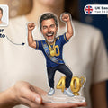 Birthday Gift Him, Sports Fan Caricature Standee & Cake Topper, 30th 40th 50th Milestone