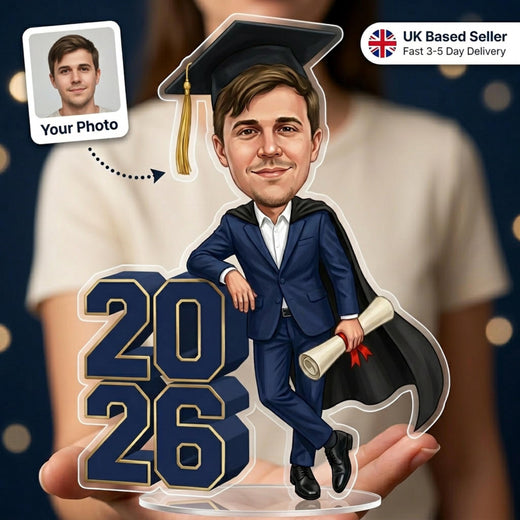 Graduation Gift | Caricature Standee & Cake Topper | Class of 2026 | UK