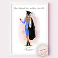 Custom Graduation Keepsake Gift for Her - Personalised Graduation Print and Greeting Card