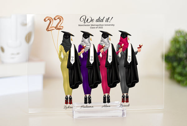 If you’re looking for the perfect Muslim graduation gift, why not consider a print and acrylic plaque? Simply personalise the design with your own text, photo or image to create a unique and customised product that will make an ideal keepsake