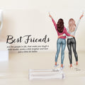 Friends are like diamonds, we want each friendship print to be unique and thoughtful. So, you can choose hairstyles, skin colour and clothes options corresponding to each in the pictures and add them at checkout!