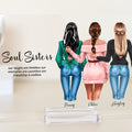 Best Friends Prints make a thoughtful unique gift or keepsake for any friendship/best friends. Perfect for Birthdays, Galentines or thinking of your gift. Simply choose hairstyles, skin colour and clothes options and add them at checkout with names.