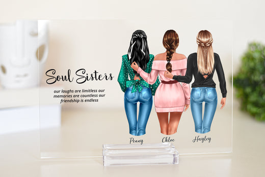 Personalised Best Friends Acrylic Plaque - Unique Friendship Keepsake