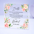 Our Personalised Parents Of The Groom Poem gift is a perfect wedding day gift for the mother and father of the groom. The stunning Eucalyptus Botanical design makes a great wedding day gift from the Bride to her future mother-in-law and father-in-law