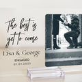 Our clear acrylic plaques come in both A5 and A4 sizes and make the perfect gift for any newly engaged couple. These plaques are perfect for displaying your engagement photos or a map of where you got engaged.