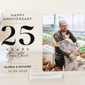 This Personalized Happy Anniversary photo gift is the perfect way to celebrate a milestone in any couple's life. This acrylic plaque is a unique and lasting way to commemorate the first anniversary of a couple's journey together.